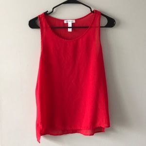 Sheer red top